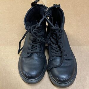 Dr Doc Martens Sz 13  black Lamper Leather Zip Combat Boots‎ Kids